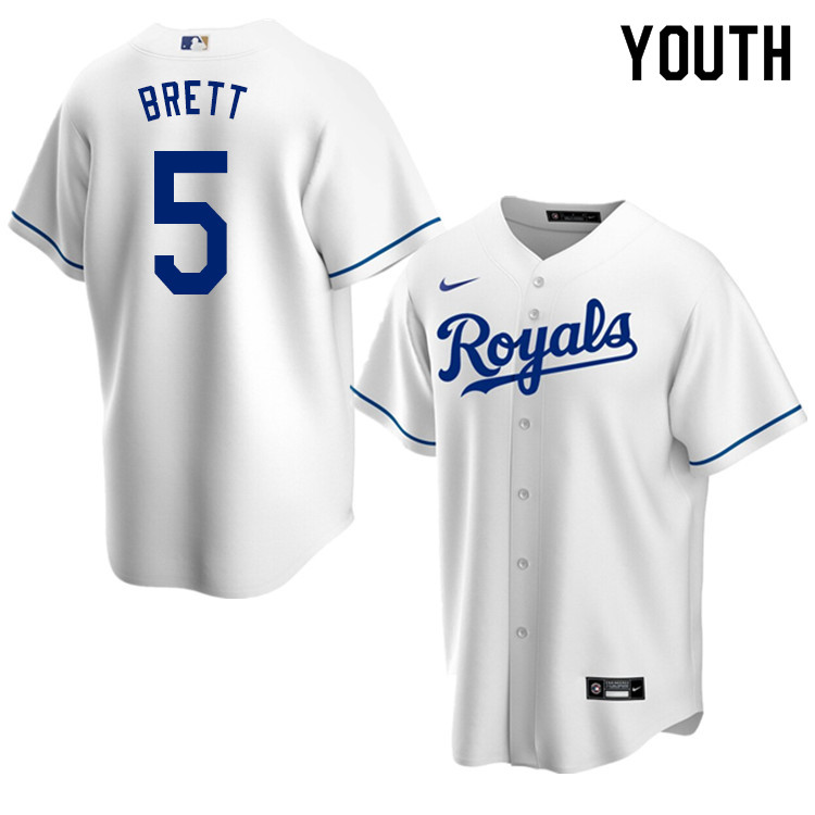 Nike Youth #5 George Brett Kansas City Royals Baseball Jerseys Sale-White